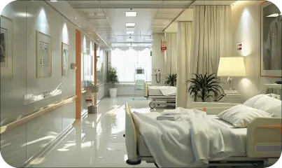 Illuminated Inpatient Corridor & Suites